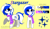 Size: 1500x876 | Tagged: safe, artist:helithusvy, artist:thanhvy15599, imported from derpibooru, oc, oc only, pony, unicorn, blue eyes, clothes, commission, commission art, female, glasses, horn, mare, reference sheet, scarf, scarves, simple background, solo, unicorn oc, white pony, yellow background