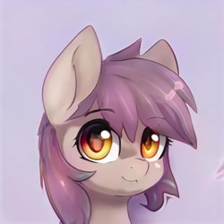 Size: 1024x1024 | Tagged: safe, artist:thisponydoesnotexist, imported from derpibooru, oc, oc only, earth pony, pony, ai content, ai generated, artificial intelligence, generator:thisponydoesnotexist, neural network, simple background, solo