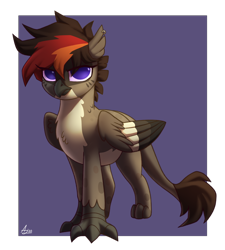 Size: 1800x2000 | Tagged: safe, artist:luminousdazzle, imported from derpibooru, oc, oc only, oc:raven, griffon, griffon oc, solo