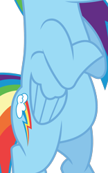 Size: 1555x2500 | Tagged: safe, artist:chrzanek97, edit, imported from derpibooru, vector edit, rainbow dash, pegasus, pony, rarity investigates, belly, bipedal, chubby, chubby dash, cropped, crossed hooves, female, high res, pictures of bellies, simple background, solo, transparent background, vector