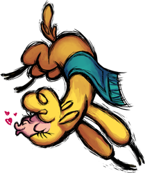 Size: 903x1080 | Tagged: safe, artist:mane6, imported from derpibooru, paprika paca, alpaca, them's fightin' herds, chest fluff, cloven hooves, community related, cute, eyes closed, female, heart, in air, kissing, official, paprika (tfh), paprikadorable, simple background, solo, that alpaca sure does love kisses, transparent background