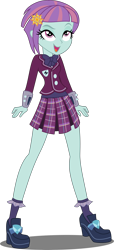 Size: 3000x6563 | Tagged: safe, artist:xebck, edit, editor:slayerbvc, imported from derpibooru, vector edit, sunny flare, equestria girls, friendship games, absurd resolution, bowtie, clothes, crystal prep academy, crystal prep shadowbolts, female, legs, no makeup edit, pleated skirt, school uniform, simple background, skirt, socks, solo, transparent background, vector