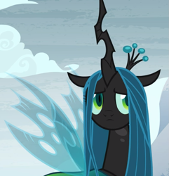 Size: 899x932 | Tagged: safe, imported from derpibooru, screencap, queen chrysalis, pony, frenemies (episode), cropped, cute, cutealis, female, floppy ears, frown, sad, solo