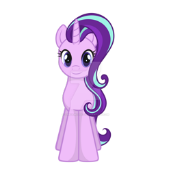 Size: 900x900 | Tagged: safe, artist:santamouse23, imported from derpibooru, starlight glimmer, pony, unicorn, female, obtrusive watermark, simple background, smiling, solo, transparent background, watermark