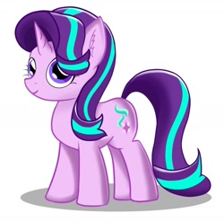 Size: 1280x1265 | Tagged: safe, artist:exploretheweb, imported from derpibooru, starlight glimmer, pony, unicorn, cute, ear fluff, female, glimmerbetes, mare, smiling, solo