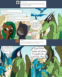 Size: 2562x3190 | Tagged: safe, artist:professor-ponyarity, imported from derpibooru, oc, oc:caffeine hazard, oc:feraxis, oc:rye, dragon, pegasus, tumblr:ask rye dimar dragon, coffee, female, male, mare, stallion