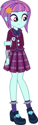 Size: 1512x5000 | Tagged: safe, artist:diegator007, imported from derpibooru, sunny flare, dance magic, equestria girls, spoiler:eqg specials, absurd resolution, bowtie, clothes, crystal prep academy, crystal prep academy uniform, crystal prep shadowbolts, eyeshadow, female, flower, flower in hair, high heels, makeup, pleated skirt, school uniform, shoes, simple background, skirt, socks, solo, transparent background, vector