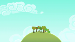 Size: 1280x720 | Tagged: safe, imported from derpibooru, screencap, 28 pranks later, apple, apple tree, background, no pony, ponyville, scenic ponyville, tree