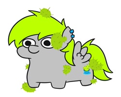 Size: 905x726 | Tagged: safe, artist:jargon scott, derpibooru exclusive, imported from derpibooru, oc, oc only, oc:floof hoof, pegasus, pony, cactus, commission, simple background, solo, squatpony, white background