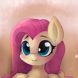 Size: 1024x1024 | Tagged: safe, artist:thisponydoesnotexist, imported from derpibooru, pony, ai content, ai generated, cute, female, generator:thisponydoesnotexist, mare, neural network, not fluttershy, simple background, solo