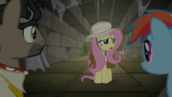 Size: 1920x1080 | Tagged: safe, imported from derpibooru, screencap, doctor caballeron, fluttershy, rainbow dash, daring doubt