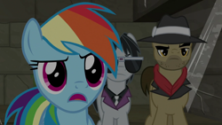 Size: 1920x1080 | Tagged: safe, imported from derpibooru, screencap, biff, rainbow dash, withers, daring doubt, henchmen