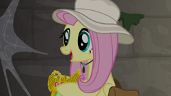 Size: 1920x1080 | Tagged: safe, imported from derpibooru, screencap, fluttershy, pony, daring doubt, female, solo, truth talisman