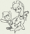 Size: 1074x1253 | Tagged: safe, artist:wild-thunder06, imported from derpibooru, applejack, rainbow dash, earth pony, pegasus, appledash, bondage, female, floating heart, heart, lasso, lesbian, monochrome, rainbond dash, rope, shipping, sketch, tied up