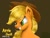 Size: 680x510 | Tagged: safe, artist:zebra10045, imported from derpibooru, applejack, pony, applejack's hat, cowboy hat, female, hat, smiling, solo