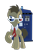 Size: 627x951 | Tagged: safe, artist:ripped-ntripps, imported from derpibooru, doctor whooves, time turner, earth pony, pony, 3d glasses, doctor who, male, simple background, solo, sonic screwdriver, tardis, the doctor, transparent background