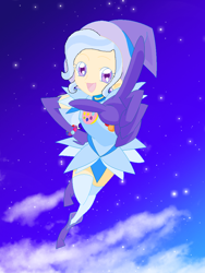 Size: 768x1024 | Tagged: safe, artist:magical-mama, artist:royaleanimequeen, imported from derpibooru, trixie, human, equestria girls, anime, boots, clothes, crossover, doremi, gloves, hat, humanized, magical doremi, ojamajo doremi, shoes, smiling, trixie's hat, witch, witch apprentice, witch costume, witch hat, witchling