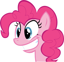 Size: 5128x5000 | Tagged: safe, artist:nero-narmeril, imported from derpibooru, pinkie pie, pony, absurd resolution, female, simple background, smiling, solo, transparent background, vector