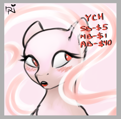 Size: 539x530 | Tagged: safe, artist:dark_nidus, imported from derpibooru, pony, advertisement, blushing, commission, solo, your character here