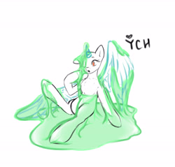 Size: 6588x6288 | Tagged: safe, artist:dark_nidus, imported from derpibooru, pony, advertisement, commission, slime, solo, your character here