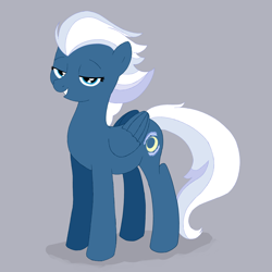 Size: 4000x4000 | Tagged: safe, artist:knight lite, imported from derpibooru, night glider, pegasus, pony, female, high res, lidded eyes, looking at you, mare, simple background, smiling, solo