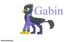 Size: 1920x1080 | Tagged: safe, imported from derpibooru, oc, oc:gabin, griffon, next generation, parent:gabby, parent:gabshine, parent:sunshinby, parent:sunshine smiles