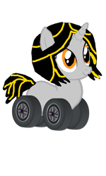 Size: 720x1199 | Tagged: safe, artist:electrahybrida, derpibooru exclusive, imported from derpibooru, oc, oc:electra hybrida, original species, unicorn, wheelpone, cute, simple background, tire, tires, transparent background, wheel