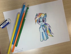 Size: 2048x1536 | Tagged: safe, artist:kanashiona, imported from derpibooru, rainbow dash, pony, colored pencil drawing, female, solo, traditional art