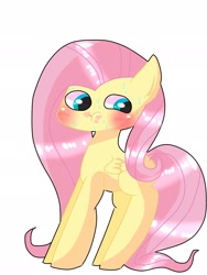 Size: 1536x2048 | Tagged: safe, artist:chocolate11451, imported from derpibooru, fluttershy, pony, blushing, digital art, female, nervous, solo