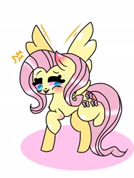 Size: 1536x2048 | Tagged: safe, artist:chocolate11451, imported from derpibooru, fluttershy, pony, blushing, digital art, female, fluttersy, solo, tongue out