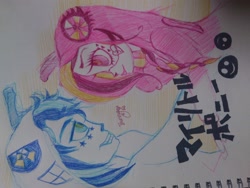 Size: 2048x1536 | Tagged: safe, artist:bunnyoxo, imported from derpibooru, princess cadance, shining armor, crossover, doodle, female, male, matryoshka, shiningcadance, shipping, song reference, straight, traditional art, traditional drawing, vocaloid