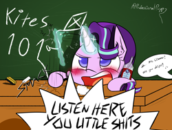 Size: 4000x3000 | Tagged: safe, artist:professionalpuppy, imported from derpibooru, starlight glimmer, trixie, unicorn, alcohol, drunk, drunker glimmer, kite, solo, swearing, vodka, vulgar