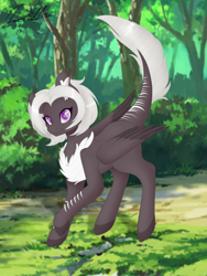 Size: 768x1024 | Tagged: safe, artist:delfinaluther, imported from derpibooru, oc, oc only, pegasus, pony, chest fluff, cute, forest, solo