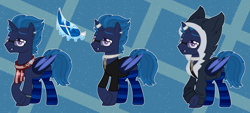 Size: 4900x2224 | Tagged: safe, artist:calibykitty, artist:midnightamber, imported from derpibooru, oc, oc only, oc:icey wicey, alicorn, bat pony, bat pony alicorn, pony, alicorn oc, badge, bat pony oc, bat signal, bat wings, batman, bone, bullet, clothes, collar, dc comics, ear piercing, earring, glasses, hoodie, horn, horn ring, jewelry, lip piercing, male, piercing, pin, ponysona, raised hoof, ring, scarf, shirt, skull, skull and crossbones, socks, solo, stallion, star wars, starfighter, stormtrooper, striped socks, tie fighter, union jack, wings, wristband