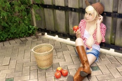 Size: 2048x1364 | Tagged: safe, artist:inmcos, imported from derpibooru, photographer:narunarunantoka, applejack, human, clothes, cosplay, costume, irl, irl human, photo