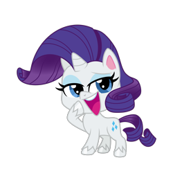 Size: 6200x6048 | Tagged: safe, artist:emeraldblast63, imported from derpibooru, rarity, pony, unicorn, my little pony: pony life, spoiler:my little pony: pony life, chibi, cute, g4, g4 to g4.5, g4.5, open mouth, simple background, transparent background, vector