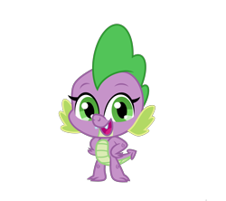 Size: 4800x4260 | Tagged: safe, artist:emeraldblast63, imported from derpibooru, spike, dragon, my little pony: pony life, spoiler:my little pony: pony life, chibi, cute, g4, g4 to g4.5, g4.5, hand on hip, hands on hip, open mouth, simple background, transparent background, vector