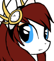 Size: 178x200 | Tagged: safe, artist:terror--bite, artist:the--cloudsmasher, artist:thecloudsmasher, imported from derpibooru, oc, oc only, oc:time pulse, pegasus, pony, blue eyes, clock, digital art, female, freckles, icon, mare, solo, steampunk