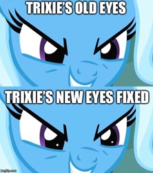 Size: 500x562 | Tagged: safe, edit, edited screencap, imported from derpibooru, screencap, trixie, magic duel, caption, image macro, text