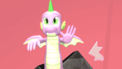 Size: 800x450 | Tagged: safe, artist:papadragon69, imported from derpibooru, princess ember, spike, dragon, comic:spike's cyosa, 3d, animated, choose your own adventure, comic, cyoa, gif, male, older, older spike, source filmmaker, teenage spike, teenager, transition, winged spike, wings, zoom out, zoomed in