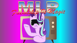 Size: 1920x1080 | Tagged: safe, artist:loserofhope, imported from derpibooru, starlight glimmer, pony, unicorn, female, macho man randy savage, mare, obscure reference, osw review, randy savage, solo, sunglasses, youtube link