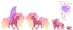 Size: 6000x2500 | Tagged: safe, artist:jackiebloom, imported from derpibooru, alicorn, pegasus, pony, unicorn, baby, baby pony, female, filly, mare, parents:cadancepie, simple background, solo, transparent background