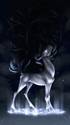 Size: 720x1280 | Tagged: safe, artist:dementra369, imported from derpibooru, oc, oc only, oc:coffin, earth pony, pony, glowing eyes, male, scar, solo, stallion, symbol, white eyes