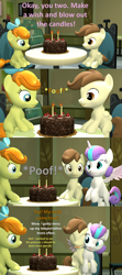 Size: 1920x4320 | Tagged: safe, artist:red4567, imported from derpibooru, pound cake, princess flurry heart, pumpkin cake, alicorn, pegasus, pony, unicorn, 3d, birthday, cake, comic, cute, cuteness overload, female, filly, filly flurry heart, filly pound cake, filly pumpkin cake, flurrybetes, food, hug, implied pinkie pie, implied princess cadance, implied princess celestia, implied princess luna, implied twilight sparkle, male, offscreen character, older, older flurry heart, older pound cake, older pumpkin cake, poundabetes, poundflurry, pumpkinbetes, red4567 is trying to murder us, shipping, source filmmaker, straight, teleportation mishap, wholesome