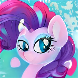 Size: 1024x1024 | Tagged: safe, artist:thisponydoesnotexist, imported from derpibooru, oc, oc only, pony, ai content, ai generated, fusion, generator:thisponydoesnotexist, neural network, not pinkie pie, not rarity, solo