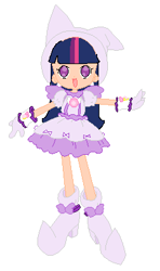 Size: 240x406 | Tagged: safe, artist:royaleanimequeen, imported from derpibooru, twilight sparkle, alicorn, human, equestria girls, base used, boots, clothes, crossover, doremi, ear piercing, earring, gloves, hat, jewelry, magical doremi, ojamajo doremi, open mouth, piercing, shoes, twilight sparkle (alicorn), witch, witch apprentice, witch costume, witch hat, witchling