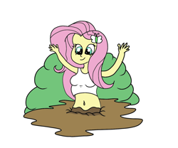 Size: 800x666 | Tagged: safe, artist:amateur-draw, imported from derpibooru, fluttershy, equestria girls, belly button, female, mud, muddy, peril, quicksand, sinking, solo