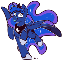 Size: 2323x2154 | Tagged: safe, artist:lrusu, imported from derpibooru, princess luna, alicorn, pony, :p, blue tongue, cute, female, high res, lunabetes, mare, no pupils, simple background, solo, tongue out, white background