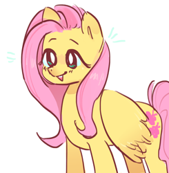 Size: 2892x2947 | Tagged: safe, artist:inkymochi, imported from derpibooru, fluttershy, pegasus, pony, cute, female, high res, mare, open mouth, shyabetes, simple background, solo, white background