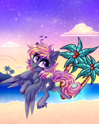 Size: 3564x4452 | Tagged: safe, artist:_spacemonkeyz_, imported from derpibooru, oc, oc only, pegasus, beach